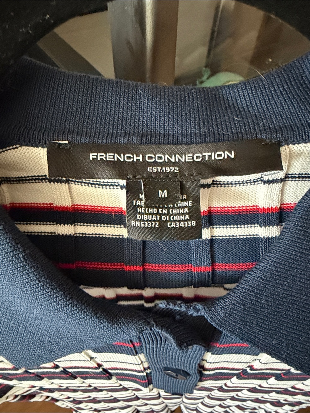 French Connection Ribbed Knit Polo - Picture 3 of 3